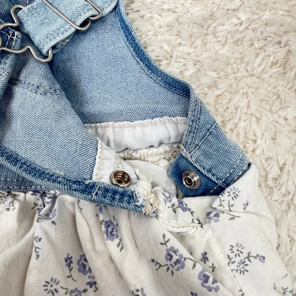 OshKosh B'Gosh 18M Girl's Overall Dress Floral Boho Jumper Ana Vine Casual